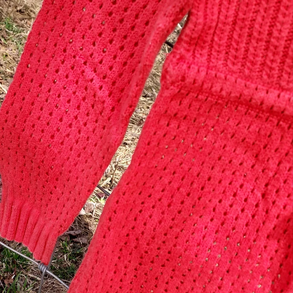 Gave away ~ Christopher & Banks coral sweater - Picture 5 of 6